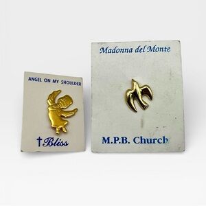 ❗️5/$25❗️Bliss Gold Angel and Dove Pins
